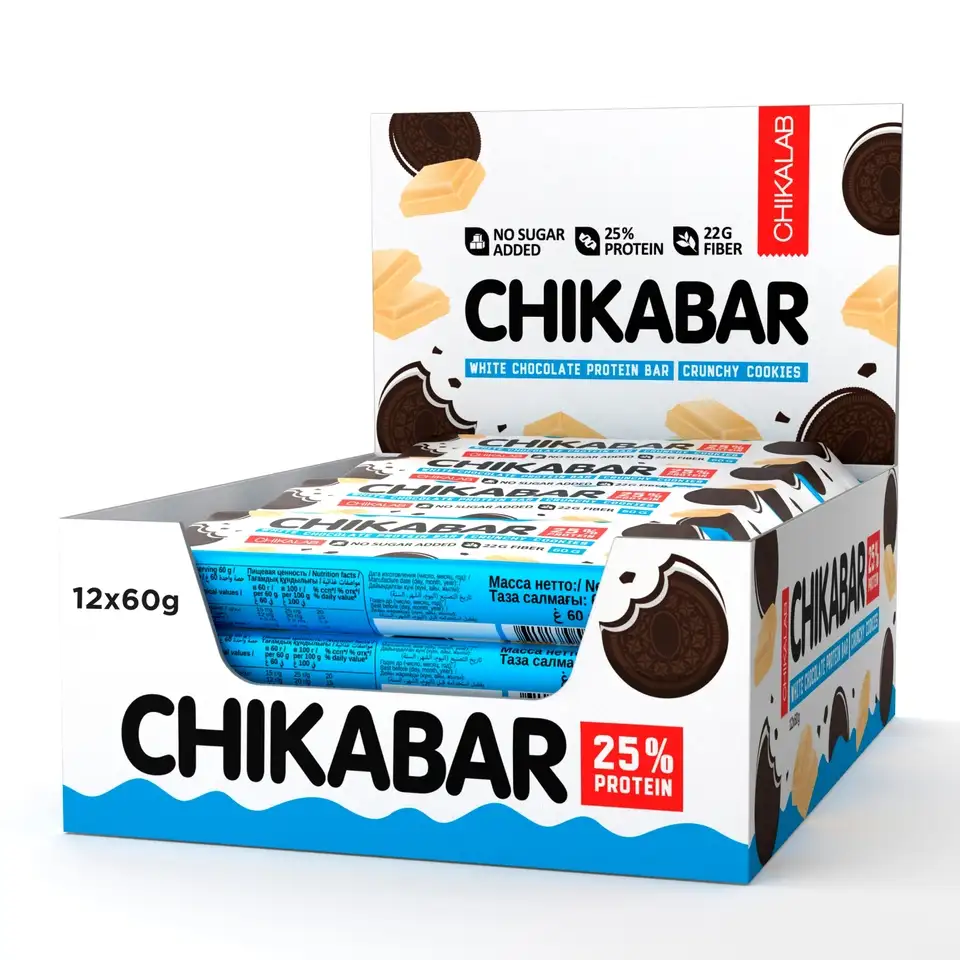 Протеиновый батончик chikalab – chikabar - печенье с кремом (12 шт.), фотография 1