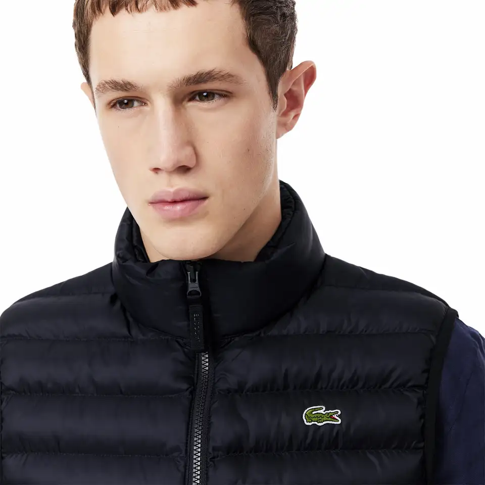 Мужской стёганный жилет lacoste с высоким воротом, фотография 5
