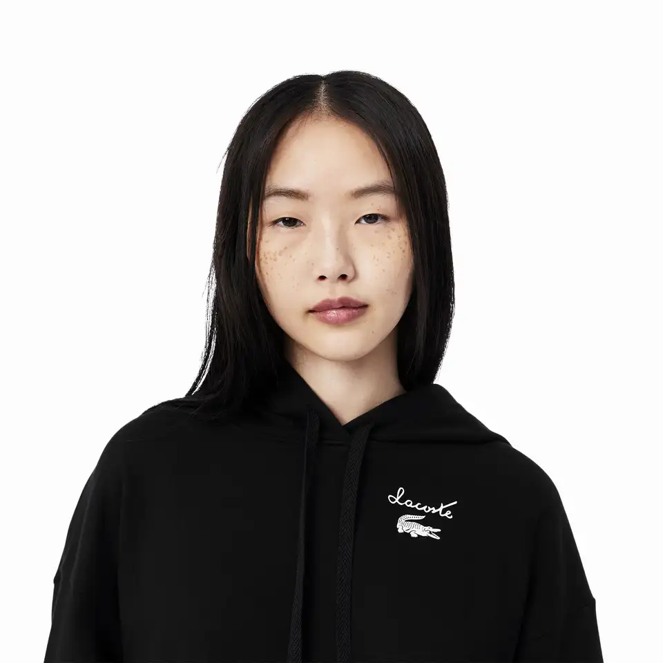 Женская флисовая толстовка lacoste oversizedd fit, фотография 3