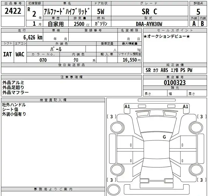 TOYOTA ALPHARD HYBRID SR C, фотография 5