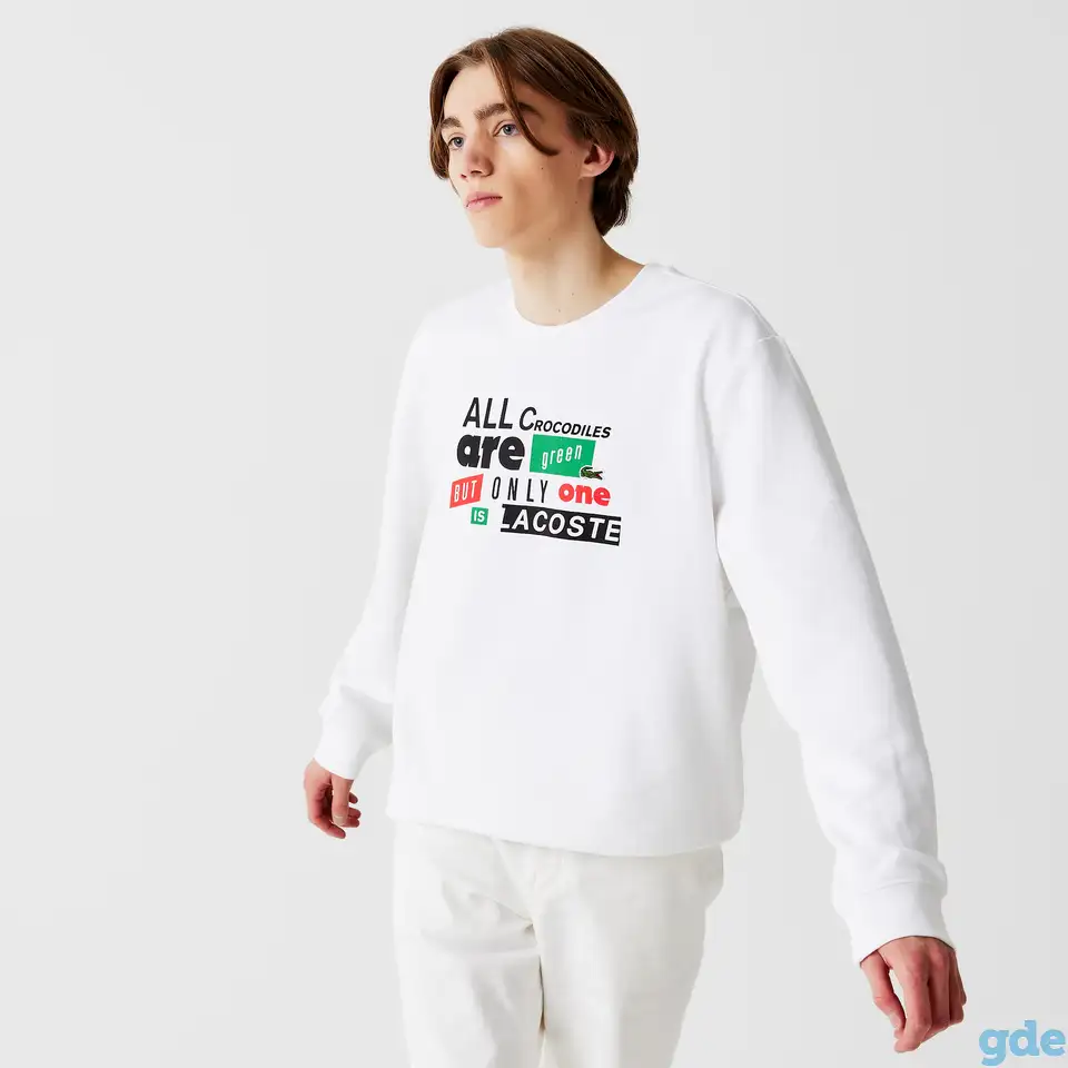Мужская толстовка lacoste с принтом, фотография 1
