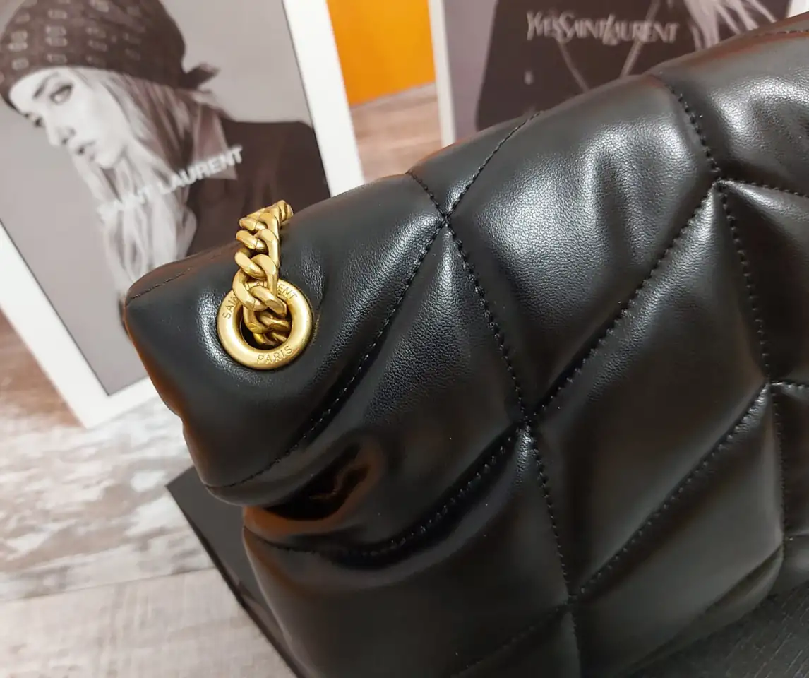 Сумка женская YSL LouLou Puffer  чёрная, фотография 4