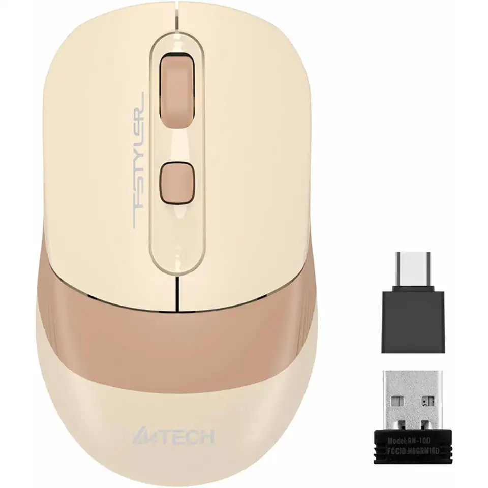 Мышь a4tech fstyler fg10cs air (1968101), бежевый, фотография 2