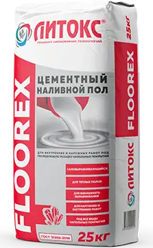 Цементный наливной пол Литокс Флорекс FLOOREX, 25кг, фотография 1