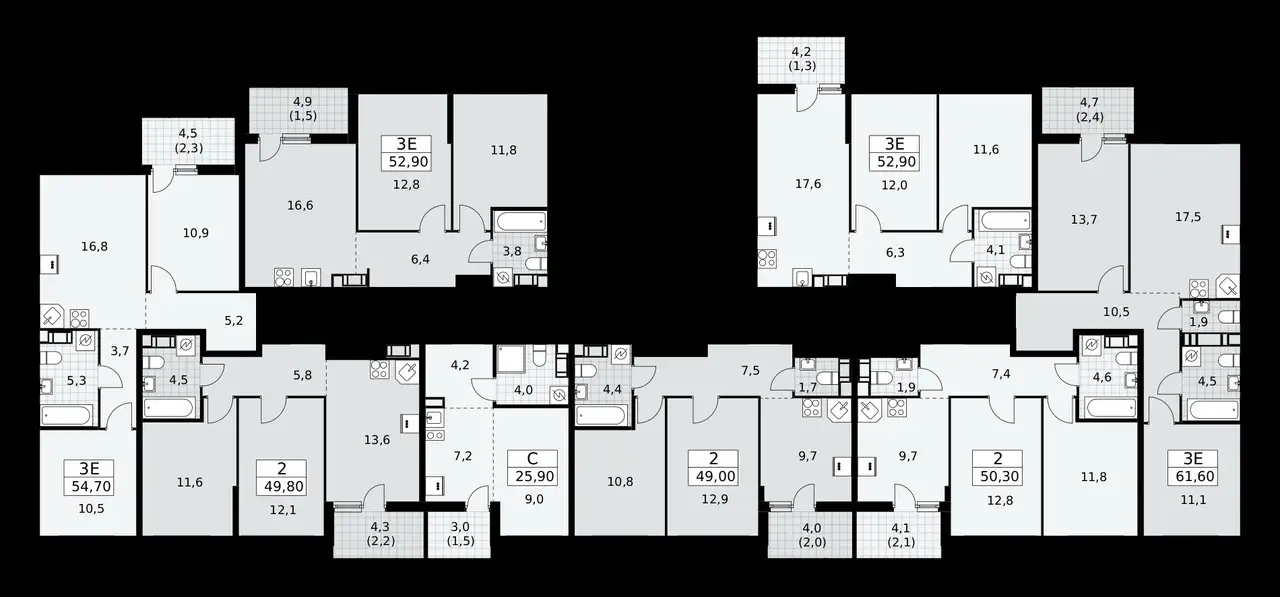 2-х комнатная квартира, 54,70 м², 10 эт., ЖК А101 Лаголово, фотография 2