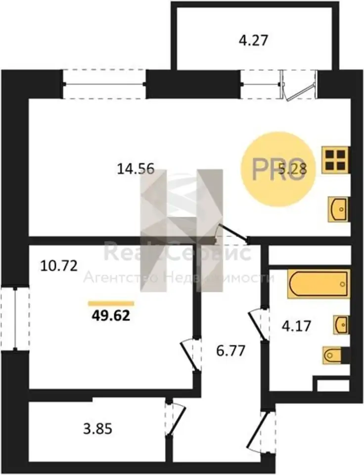 Квартира, 10,72 м², 9 эт., Улица новая восьмая, фотография 1