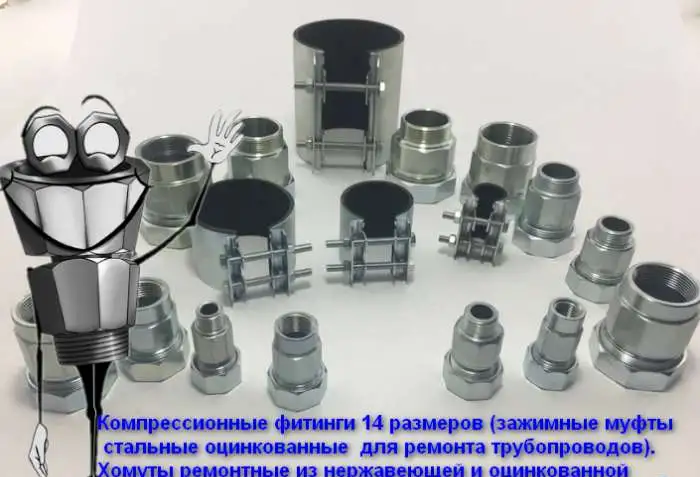 Зажимная муфта Сансфера. Ремонтные хомуты КРАБ, фотография 5