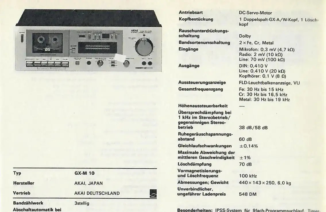 AKAI GX-M10, фотография 6