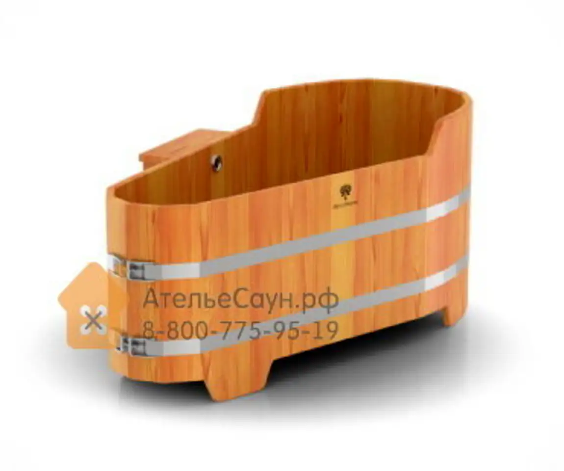 Ванна из лиственницы 1,53 х 0,74 м h = 0,6/0,7 м, фотография 3