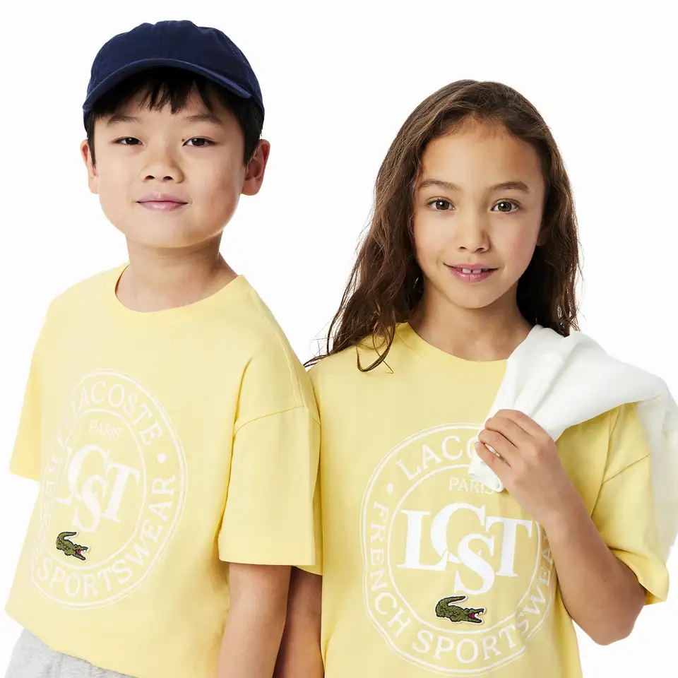 Детская футболка lacoste из хлопка с принтом, фотография 3