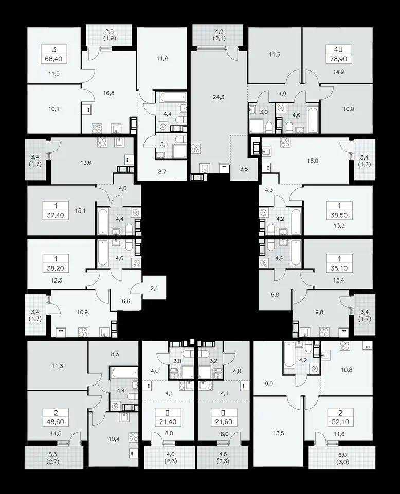 1-но комнатная квартира, 38,20 м², 6 эт., ЖК А101 Лаголово, фотография 1