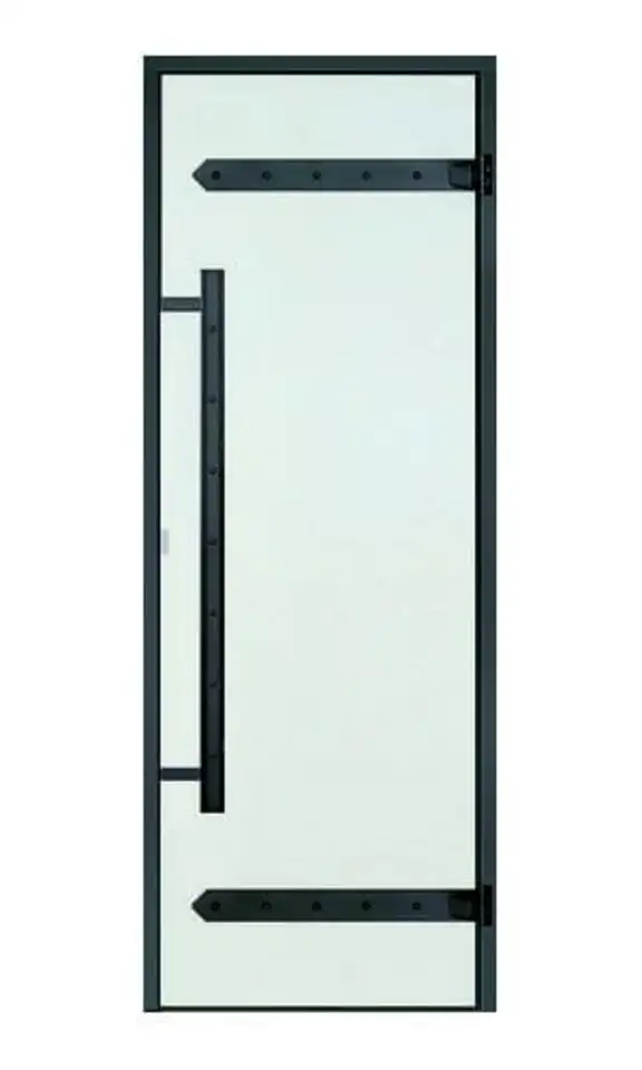 Двери стеклянные harvia legend для парных (890х2090) 9/21 черн. коробка алюминий,, фотография 1