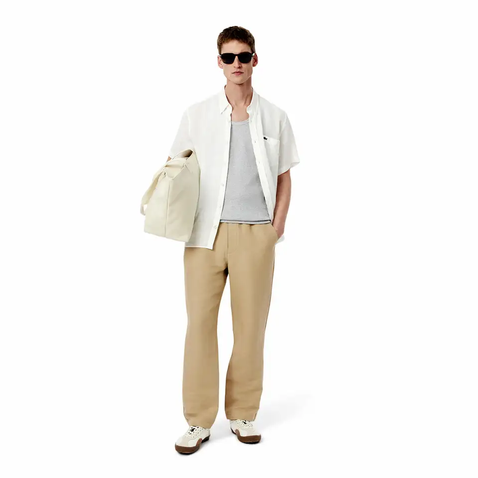 Мужские спортивные брюки lacoste из смеси льна и вискозы, фотография 3