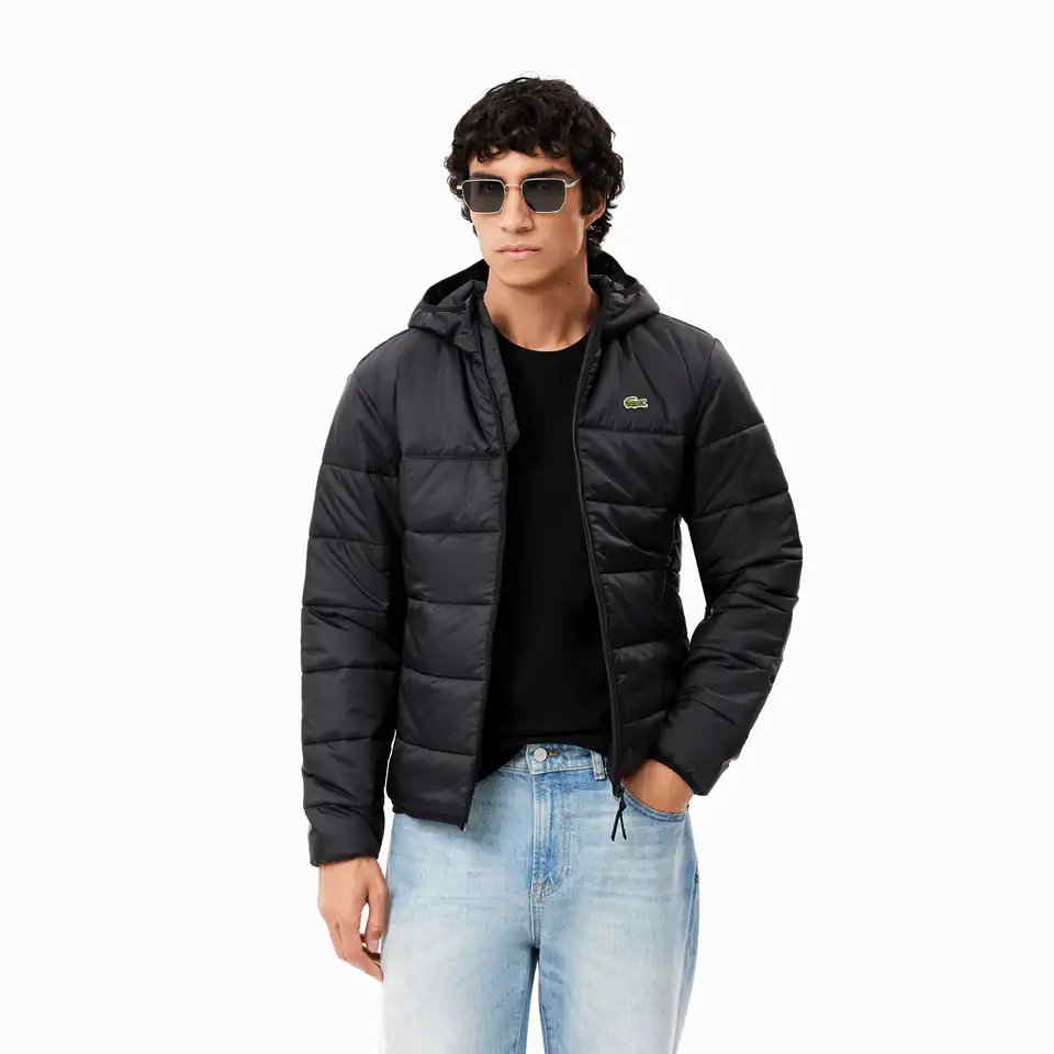 Мужская водоотталкивающая стеганая куртка-пуховик lacoste, фотография 1