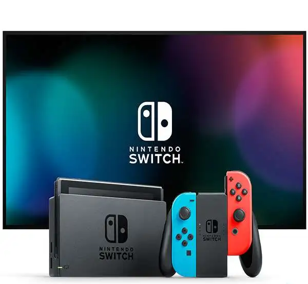 Игровая консоль Nintendo Switch (неоновый красный/неоновый синий), фотография 4
