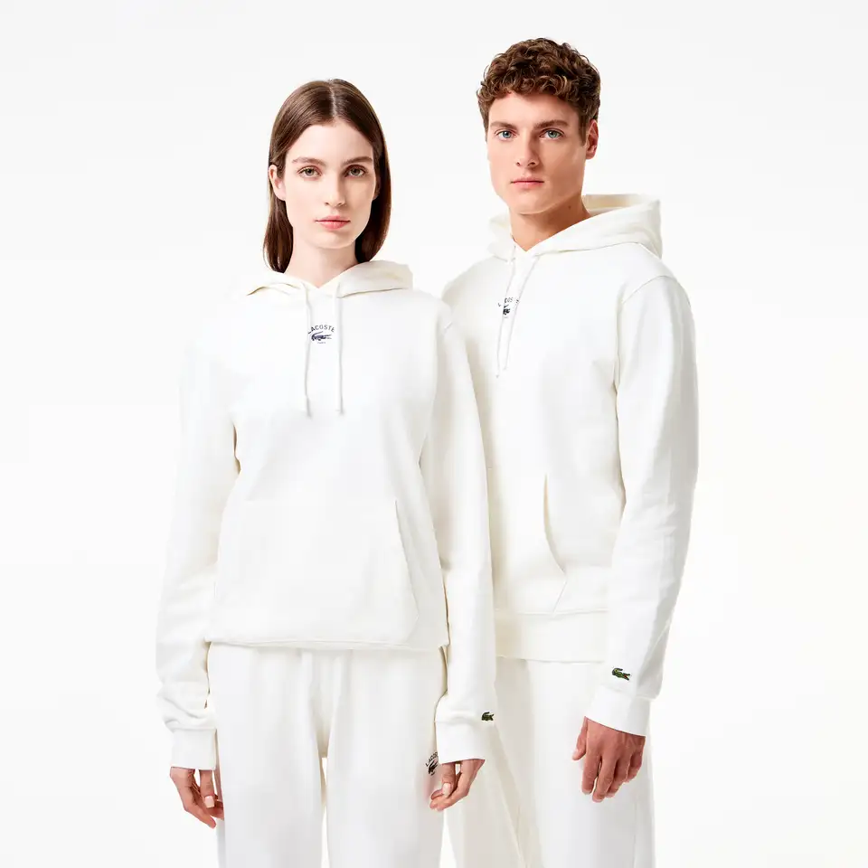 Хлопковая толстовка lacoste unisex с капюшоном, фотография 1