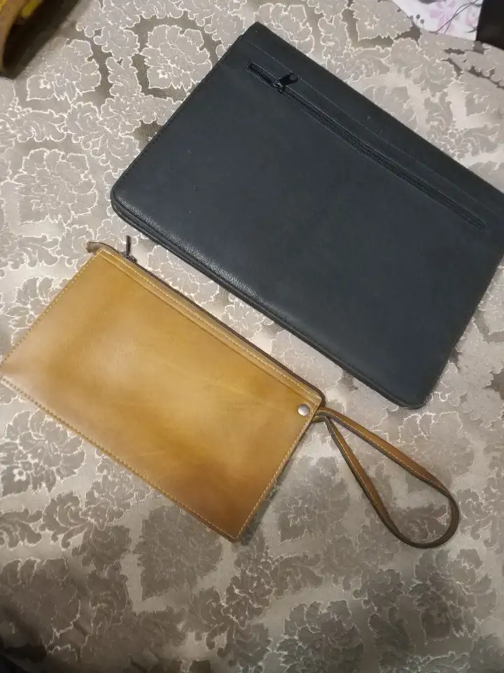Новая  черная  кожаная  папка  35 x 27 см   в идеале, фотография 3
