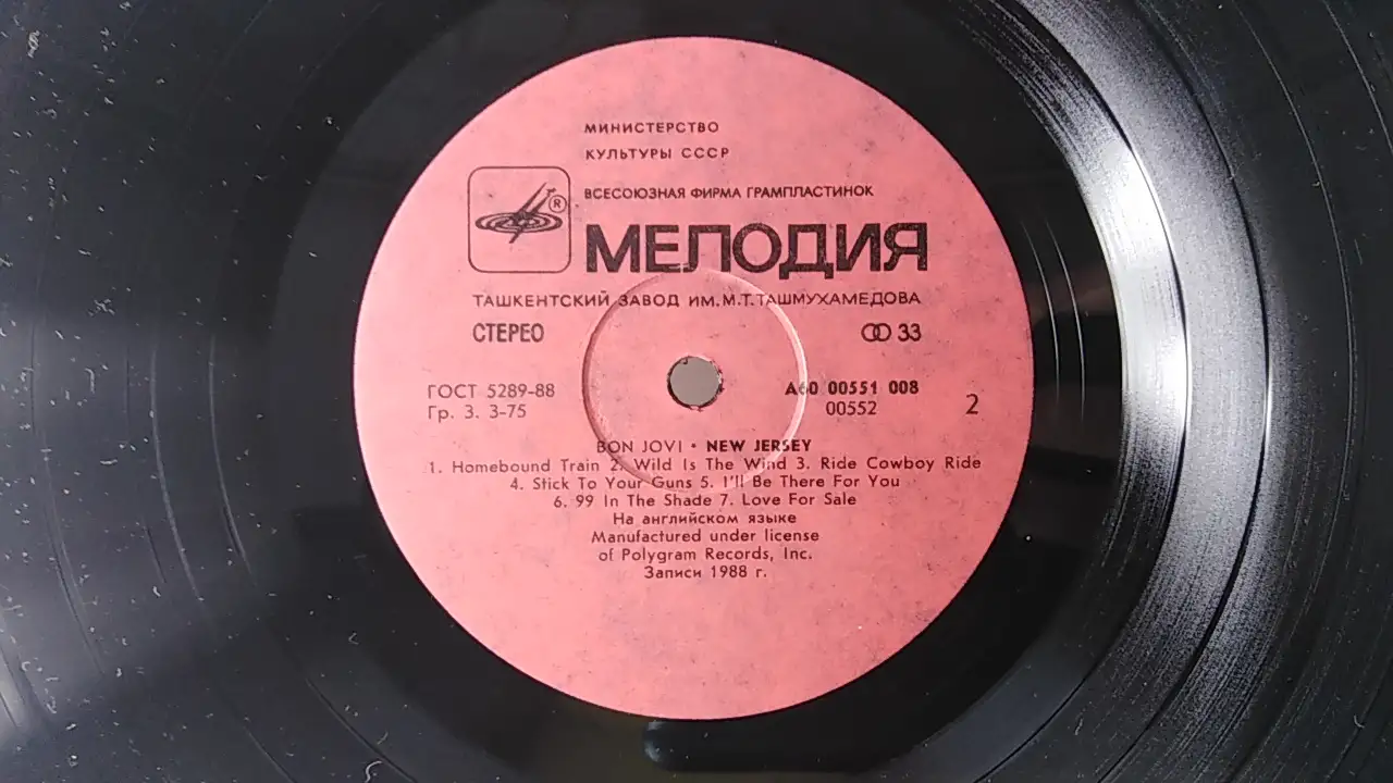 Bon Jovi - New JerseyGram Vinyl, фотография 6