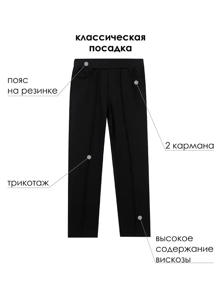 Брюки трикотажные для девочки, фотография 5