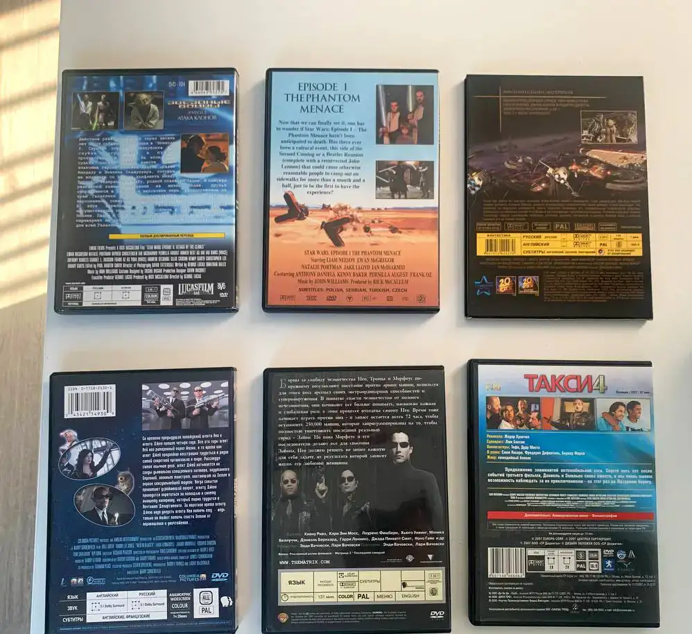 DVD Звездные войны, Люди в черном, Матрица, Такси 4, Робинзон Крузо, фотография 8