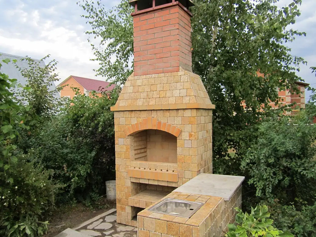 Печи камины-барбекю. Резка фигурных кирпичей., фотография 6