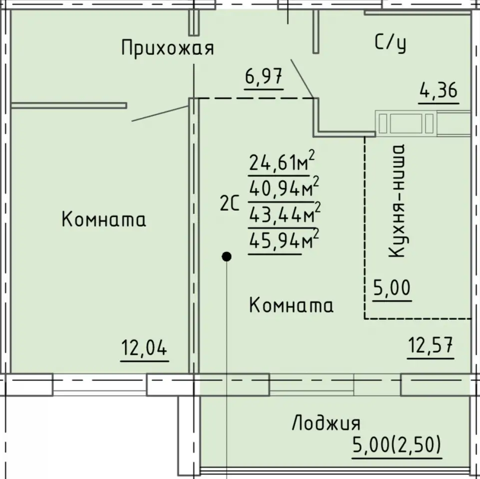 Продам 2- к кв-ру ЖК Притяжение ул. Ефрейтора Потехина д. 5, 46,00 м², 4 эт., г.  ул. Кирова д. 9, фотография 3