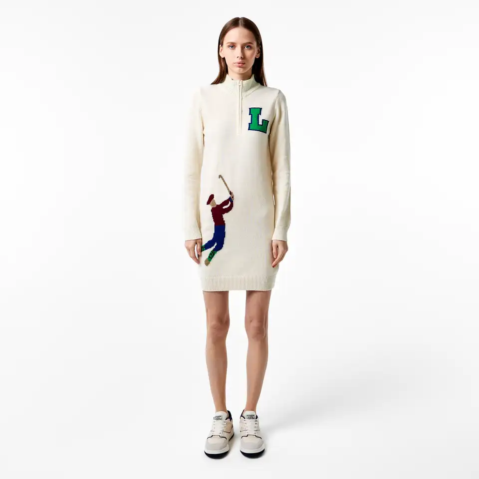 Женское платье lacoste с высоким воротом на молнии, фотография 1