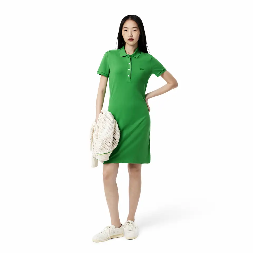 Женское платье-поло lacoste slim fit, фотография 1