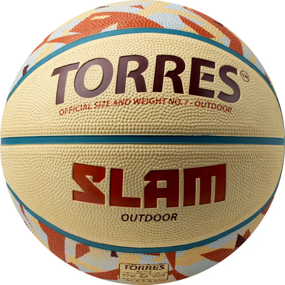 Мяч баскетбольный torres slam, размер 7, фотография 3