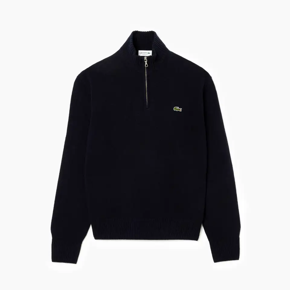 Мужской шерстяной свитер lacoste на молнии с высоким воротом, фотография 5