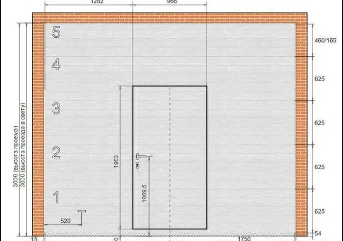 Гаражные ворота Алютех Trend с калиткой на проем 3500х3000h мм, под притолоку 1500 мм, цвет белый, панель S-гофр, фотография 2