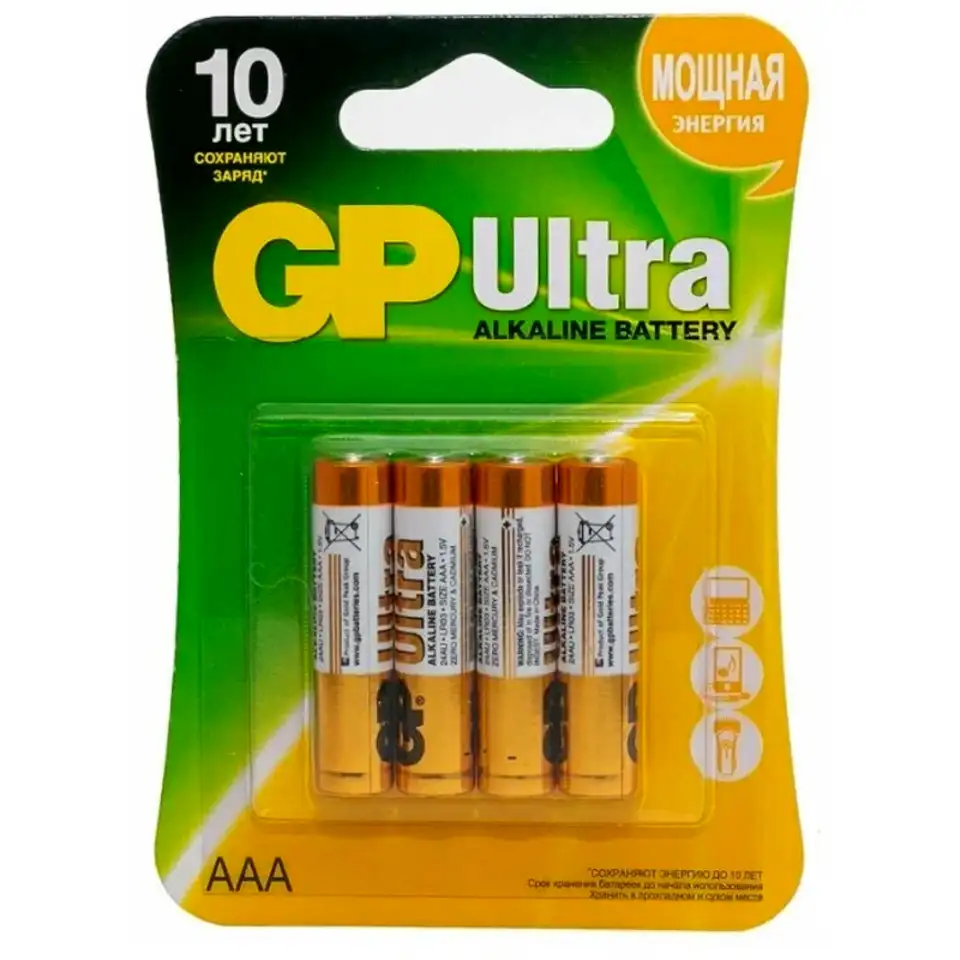 Элемент питания  gp ultra 24au-2crs ааа 4шт., фотография 2